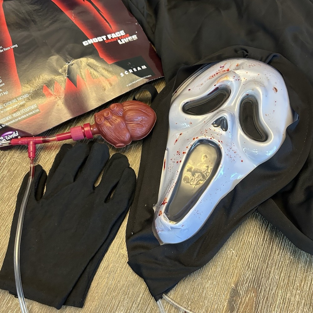 Fun World Bleeding Ghost Face Scream Child Costume Size Medium 8-10 Complete - Picture 3 of 4